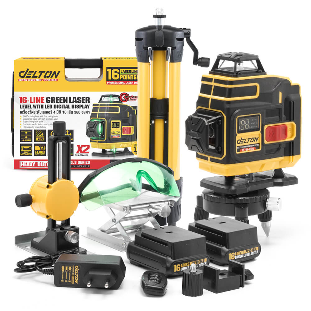 เครื่องวัดระดับเลเซอร์ DELTON รุ่น PL4D-16LG 4 มิติ 16 เส้น